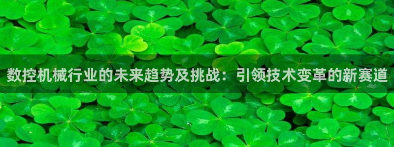 天辰娱乐信誉：数控机械行业的未来趋势及挑战：引领技术变革的新赛道
