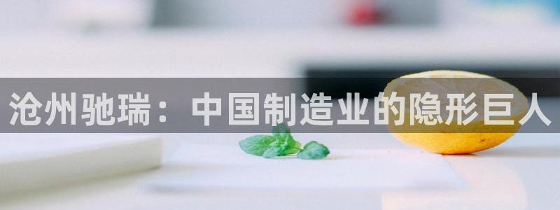 天辰娱乐维护：沧州驰瑞：中国制造业的隐形巨人